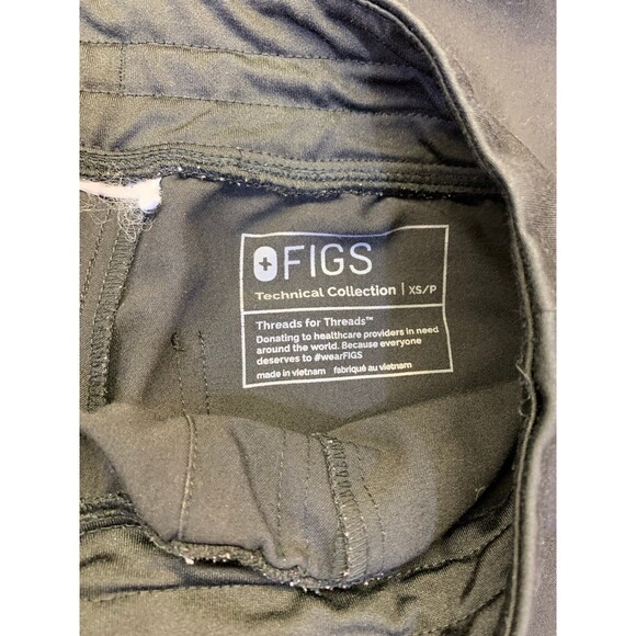 FIGS Zamora Jogger Scrub Pants Black XS/P Like New - Picture 3 of 4